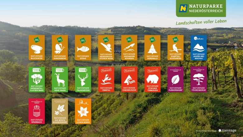 Unsere gemeinsame Marke, © Naturparke Niederösterreich/message Unsere gemeinsame Marke, © Naturparke Niederösterreich/message