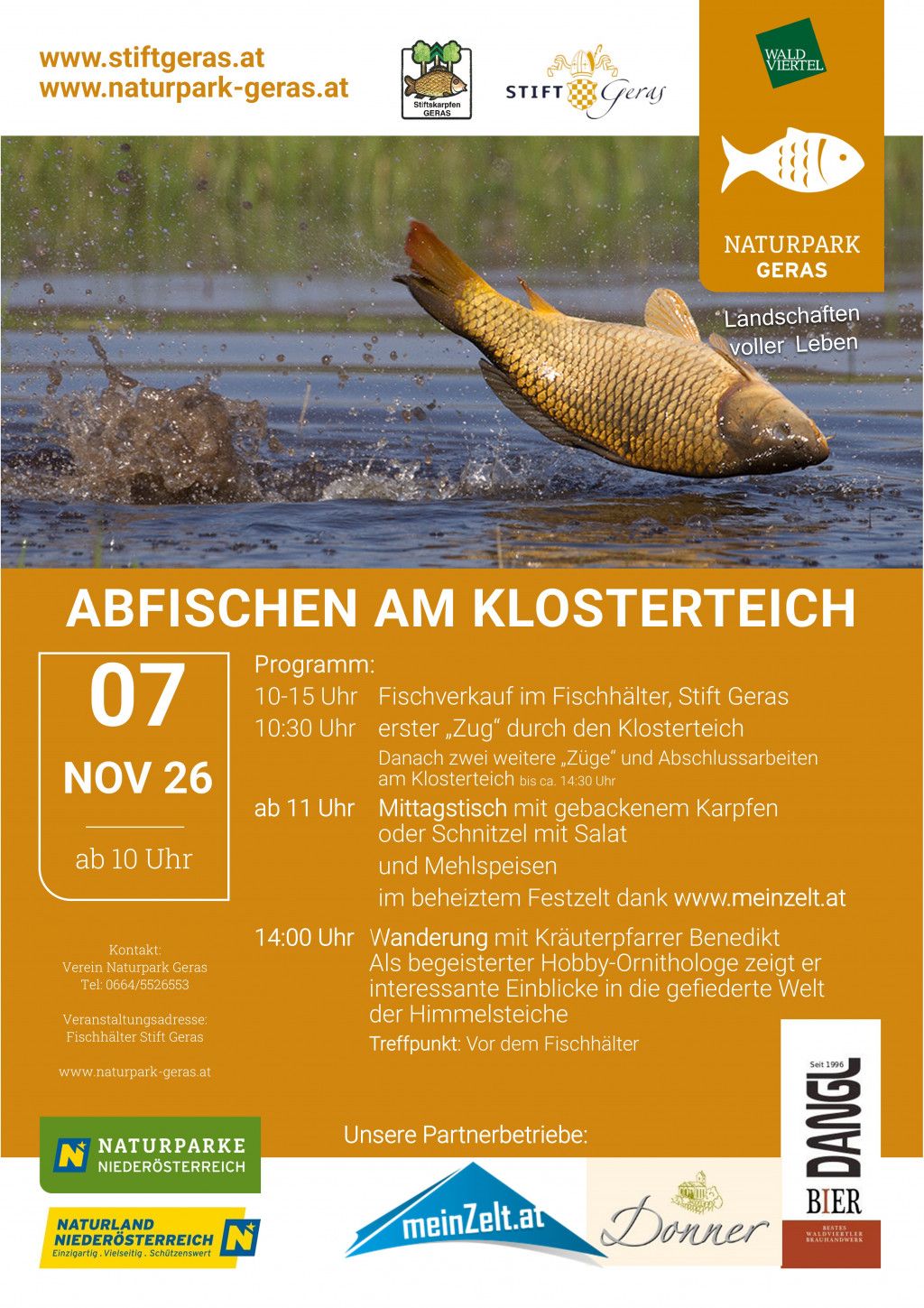 Abfischen am Klosterteich in Geras