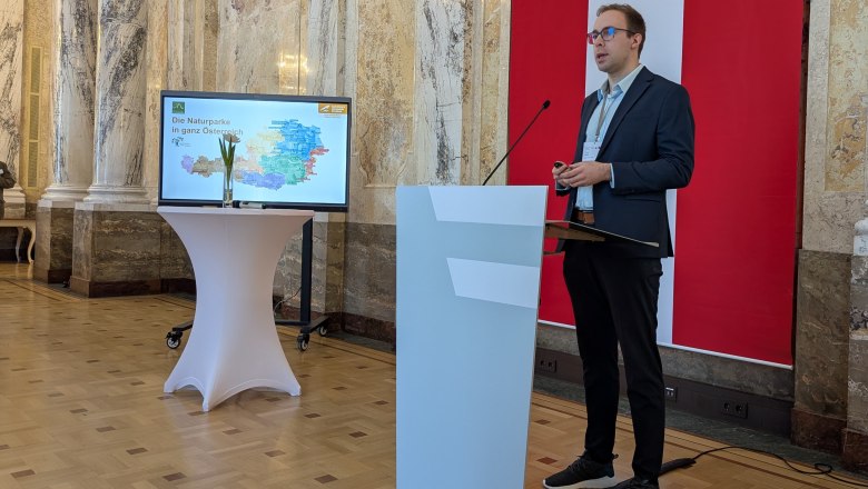 Thomas Kainz beim Moordialogforum, © Naturpark Hochmoor Schrems