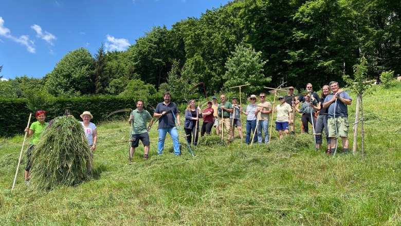 Das Freiwilligen-Team auf der Feilerhöhe, © Naturpark Purkersdorf